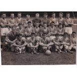 CARDIFF CITY 1960/1 A 10" X 7" black & white team group Press photograph, very slightly creased in