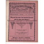 FULHAM V READING 1913 Programme for the Reserve South Eastern League match at Fulham 4/10/1914.