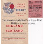 ENGLAND / SCOTLAND Programme and ticket for the England v Scotland Charities match at Wembley 14/