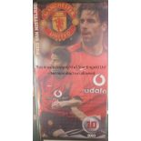 RUUD VAN NISTELROOY / MANCHESTER UNITED A 65" X 32" window blind / display showing a montage in