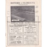 DONCASTER ROVERS / FESTIVAL OF BRITAIN Home programme v. Floriana 10/5/1951, very slightly rusty