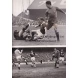 WALES V SPAIN 1961 Four action shot Press photographs for the World Cup Qualifier in Cardiff 19/4/
