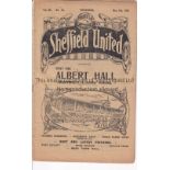 SHEF UTD - BURY 1927 Sheffield United home programme v Bury, 5/5/1927, slight spine splits. Fair-