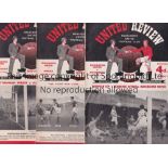 MANCHESTER UNITED Fourteen home programmes: 56/7 v Cardiff with token, Luton score on cover, Bolton,