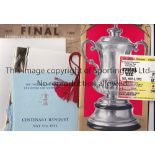 1972 FA CUP FINAL / ARSENAL V LEEDS UNITED Programme and seat ticket, Menu and Table plan for the