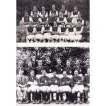 ARSENAL Two black & white team group photographs: 9.5 X 7.5" Press issue but believed to be re-