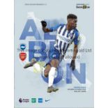 BRIGHTON & HOVE ALBION 202 POSTPONED Official programme for the Premier League match due to take