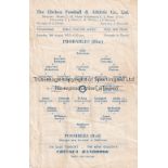 CHELSEA Single sheet programme Probables v Possibles public practice match at Stamford Bridge 16/8/