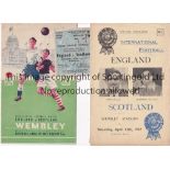 ENGLAND / SCOTLAND Official programme , pirate (Abbott) and ticket for the England v Scotland