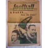 FRANCE FOOTBALL NEWSPAPER 1938 / WORLD CUP FRANCE Scarce French newspaper Football dated 6/7/1938,