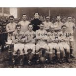 CARDIFF CITY A 9" X 7" black & white team group Press photograph before the Cup match v. Southampton