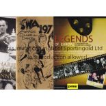 SPORTING MENUS Twenty three various sporting menus from the 1970's onwards including Manchester