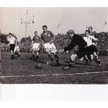 SWITZERLAND V AUSTRIA 1947 Two 7" X 5" action Press photographs issued in Lausanne for the