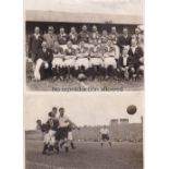 WALES V ENGLAND 1944 Three 8" X 6" black & white Press photographs including Wales team group and