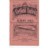 SHEF UTD - HUDDERSFIELD 1925-26 Sheffield United home programme v Huddersfield, 5/9/1925,