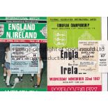 GEORGE BEST Programme and ticket for 2 England v Northern Ireland matches in which Best played, 1967