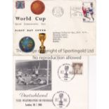 1966 WORLD CUP FIRST DAY COVERS A scarce German FDC date stamped with the trophy 30/7/1966 in Bonn