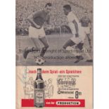 ARSENAL Oppermann's issue programme for the away Friendly v. Hamburg SV 17/8/1963. Signed by