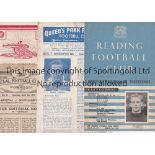 SOUTHAMPTON Four away Reserve team programmes v. Reading 3/3/1951 creased, QPR 28/12/1946 folded,