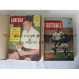 CHARLES BUCHAN'S FOOTBALL MONTHLY Bound volumes for 1957 and 1959. Generally good