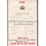 CZECHOSLOVAKIA ICE HOCKEY AUTOGRAPHS 1947 An Empire Theatre sheets signed by 14 members of the Czech