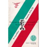 CELTIC Programme Valur v Celtic ECWC in Reykjavik 16/9/1975. No writing. Generally good