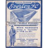 EVERTON - SHEF WED 1936 Everton home programme v Sheffield Wed, 30/1/1937, Cup, slight fold,