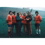 MANCHESTER UTD Col 12 x 8 photo of Man United's Scottish Contingent posing for photographers