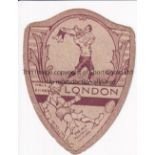 BAINES BRADFORD RUGBY FOOTBALL CARD Began production in 1887, very collectable today. London card.