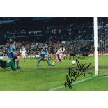 MARK HUGHES Col 12 x 8 photo of Hughes about to score Man United's first goal in a 2-1 victory