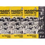 MAIDSTONE UTD Fifty eight home programmes, prior to their Football League years; 3 X 74-75, 4 X 75-