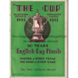 THE CUP Booklet "The Cup 50 Years English Cup Finals 1883-1932" photos of every winning team and the