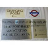 OLD WEMBLEY STADIUM MEMORABILIA Four signs removed from Old Wembley, a metal Wembley Underground,