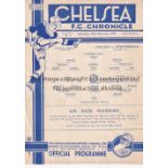 CHELSEA Home programme v Portsmouth Football League War Cup 15/2/1941. Single sheet. No writing.