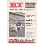 AGF (Arhus) - CELTIC 65 Very scarce Celtic European away programme at AGF Arhus , 3/11/65, Cup