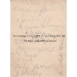 GRIMSBY TOWN / WEST HAM UNITED 1930'S AUTOGRAPHS An album sheet with 13 Grimsby Town signatures from