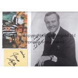 AUTOGRAPHS A collection of 5 signatures - Jack Lemon on a black & white photo, Colin Baker, Janet