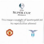 1999 EUROPEAN SUPER CUP Menu for the Luncheon in honour of the finalists Manchester United and Lazio