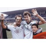 BRYAN ROBSON Col 12 x 8 photo of England's Ray Wilkins and Bryan Robson, arm in arm, as they