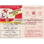 PROGRAMME MISCELLANY Two miscellaneous programmes Bradford City v Worksop Town (FAC2) 10/12/1955 (