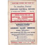 ALDERSHOT Programme for the home Division 3 match against Crystal Palace 22/2/1936. Very light