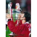 RYAN GIGGS Col 12 x 8 photo of Giggs kissing the Champions League trophy during celebration scenes