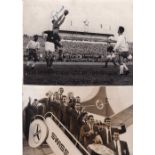 BRAZIL / GILMAR AUTOGRAPH Three 9" X 7" B/W press photographs with stamps on the reverse of the