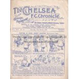 CHELSEA / STOKE Programme Chelsea v Stoke City 22/3/1930. Not ex Bound Volume. Light staple rust and