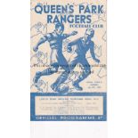 QPR Home Queen's Park Rangers programme v Chelsea 2/12/1939 . War League. No writing. Good