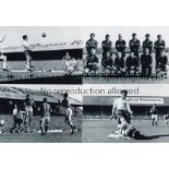 WALES Twelve B/W reprinted 6" X 4" photos from matches played in 1963 and 1964. Good
