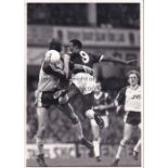 WEST HAM UNITED V ARSENAL 1989 Three B/W 11.5" X 8" Press action photos which are blank on the