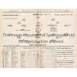 ARSENAL V SOUTHAMPTON 1932 Programme for the Combination match at Arsenal 10/9/1932, horizontal