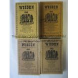 CRICKET WISDENS A collection of 4 John Wisden Cricketers' Almanacks 1940,1942, 1943 and 1945 all