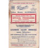 ALDERSHOT Programme for the home London Combination match against Tunbridge Wells 21/11/1931. Last